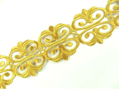 gold metallic embroidery edging on fabric|gold metallic sewing pattern.